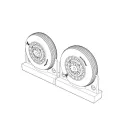 Brengun F4U Corsair Ribbed Thread Wheels set repülő feljavító