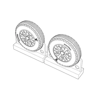   Brengun F4U Corsair Ribbed-Diamond Thread Wheels set repülő feljavító