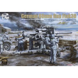   Border Model German 88mm Gun Flak36 w/6 anti-aircraft artillery crew members makett