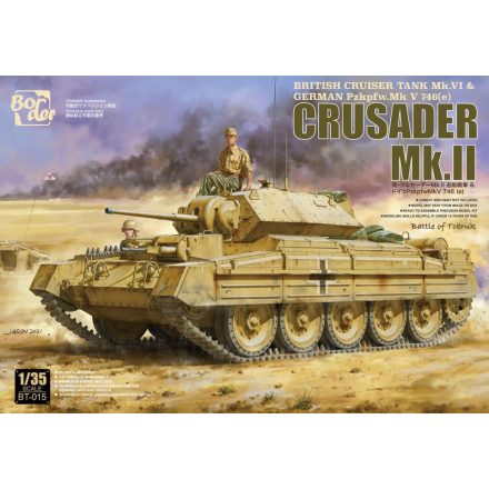 Border Model Crusader Mk.II British Cruiser Tank MK.VI & German Pzkpfw.MK V746(e) makett