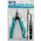 Mr Hobby Basic Tool Set(Nipper,Angled Tweezer,File)for Plastic ModelKits - modellező szerszámkészlet