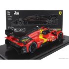 Burago FERRARI 499P 3.0L TURBO V6 TEAM FERRARI AF CORSE N 51 WINNER 24h LE MANS 2023 ALESSANDRO PIER GUIDI - JAMES CALADO - ANTONIO GIOVINAZZI - WITH SHOWCASE