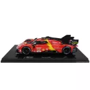 Burago FERRARI 499P 3.0L TURBO V6 TEAM FERRARI AF CORSE N 51 WINNER 24h LE MANS 2023 ALESSANDRO PIER GUIDI - JAMES CALADO - ANTONIO GIOVINAZZI - WITH SHOWCASE