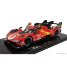 Burago FERRARI 499P 3.0L TURBO V6 TEAM FERRARI AF CORSE N 51 WINNER 24h LE MANS 2023 ALESSANDRO PIER GUIDI - JAMES CALADO - ANTONIO GIOVINAZZI - WITH SHOWCASE