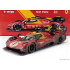 Burago FERRARI 499P 3.0L TURBO V6 TEAM FERRARI AF CORSE N 50 WINNER 24h LE MANS (AFTER RACE VERSION) 2024 ANTONIO FUOCO - MIGUEL MOLINA - NICKLAS NIELSEN