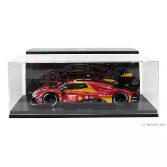   Burago FERRARI 499P 3.0L TURBO V6 TEAM FERRARI AF CORSE N 51 3rd 24h LE MANS 2024 ALESSANDRO PIER GUIDI - JAMES CALADO - ANTONIO GIOVINAZZI