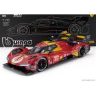 Burago FERRARI 499P 3.0L TURBO V6 TEAM FERRARI AF CORSE N 51 3rd 24h LE MANS 2024 ALESSANDRO PIER GUIDI - JAMES CALADO - ANTONIO GIOVINAZZI