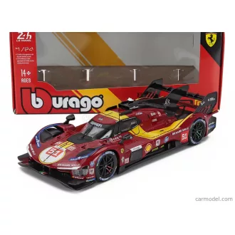   Burago FERRARI 499P 3.0L TURBO V6 TEAM FERRARI AF CORSE N 51 3rd 24h LE MANS 2025 ALESSANDRO PIER GUIDI - JAMES CALADO - ANTONIO GIOVINAZZI