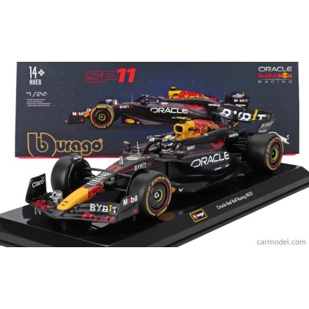 Burago RED BULL F1 RB20 TEAM ORACLE RED BULL RACING N 11 SEASON 2024 SERGIO PEREZ - WITH PILOT AND SHOWCASE