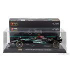 Burago MERCEDES GP F1 W15 EQ PERFORMANCE TEAM AMG PETRONAS MOTORSPORT N 44 SEASON 2024 LEWIS HAMILTON - WITH PILOT AND SHOWCASE
