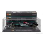 Burago MERCEDES GP F1 W15 EQ PERFORMANCE TEAM AMG PETRONAS MOTORSPORT N 63 SEASON 2024 GEORGE RUSSELL - WITH PILOT AND SHOWCASE