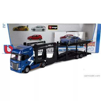   BURAGO IVECO S-WAY 570 TRUCK CAR TRANSPORTER WITH AUDI E-TRON GT 2021
