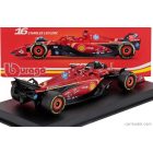 Burago FERRARI F1 SF-24 TEAM SCUDERIA FERRARI N 16 WINNER MONACO GP 2024 CHARLES LECLERC - WITH PILOT AND SHOWCASE