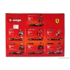 Burago FERRARI SET F1 7X TEAM SCUDERIA FERRARI N 5 2019 SEBASTIAN VETTEL - SF1000 N 16 2020 - SF21 N 16 SEASON 2021 - SF-75 N 55 2022 - SF-23 N 55 2023 - SF-24 N 16 2024 CHARLES LECLERC + N 55 CARLOS SAINZ