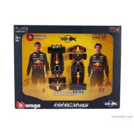   Burago Red Bull SET F1 2X RB20 TEAM ORACLE RED BULL RACING N 1 WORLD CHAMPION SEASON 2024 MAX VERSTAPPEN + N 11 SERGIO PEREZ