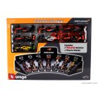 Burago McLAREN SET F1 7X F1 MCL36 TEAM MCLAREN N 4 2022 + 2X N 3 DANIEL RICCIARDO - MCL60 N 4 2023 LANDO NORRIS + N 81 OSCAR PIASTRI - MCL38 N 4 4th MONACO GP 2024 LANDO NORRIS + N 81 OSCAR PIASTRI