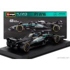 Burago MERCEDES F1 W16 TEAM AMG PETRONAS MOTORSPORT N 63 SEASON 2025 GEORGE RUSSELL - WITH PILOT AND SHOWCASE