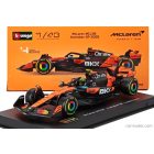 Burago McLAREN F1 MCL39 TEAM MCLAREN N 4 WORLD CHAMPION SEASON 2025 LANDO NORRIS - WITH PILOT AND SHOWCASE