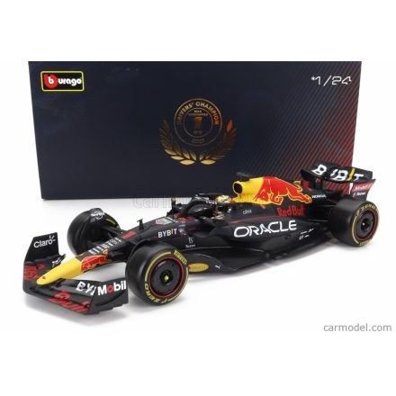 Burago RED BULL F1 RB18 TEAM ORACLE RED BULL RACING N 1 WORLD CHAMPION SEASON 2022 MAX VERSTAPPEN - WITH PILOT AND SHOWCASE