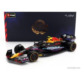   Burago RED BULL F1 RB19 TEAM ORACLE RED BULL RACING N 11 2nd MIAMI GP 2023 SERGIO PEREZ - WITH PILOT AND SHOWCASE