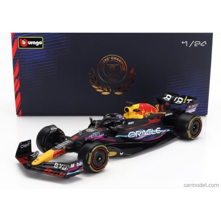 Burago RED BULL F1 RB19 TEAM ORACLE RED BULL RACING N 1 WORLD CHAMPION WINNER MIAMI GP 2023 MAX VERSTAPPEN - WITH PILOT AND SHOWCASE