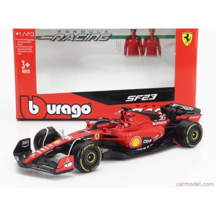 Burago FERRARI F1 SF-23 TEAM SCUDERIA FERRARI N 16 SEASON 2023 CHARLES LECLERC