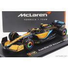 Burago McLAREN F1 MCL36 MERCEDES TEAM MCLAREN N 4 AUSTRALIAN GP 2022 LANDO NORRIS - WITH HELMET AND PLASTIC SHOWCASE