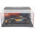 Burago McLAREN F1 MCL36 MERCEDES TEAM MCLAREN N 4 AUSTRALIAN GP 2022 LANDO NORRIS - WITH HELMET AND PLASTIC SHOWCASE