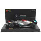 Burago MERCEDES F1 W13E TEAM MERCEDES-AMG PETRONAS F1 N 44 SEASON 2022 LEWIS HAMILTON - WITH HELMET AND PLASTIC SHOWCASE