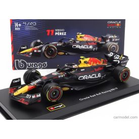   Burago Red Bull F1 RB19 TEAM ORACLE RED BULL RACING N 11 SEASON 2023 SERGIO PEREZ - CON PILOTA E VETRINA - WITH PILOT AND SHOWCASE