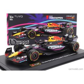   Burago Red Bull F1 RB19 TEAM ORACLE RED BULL RACING N 1 F1 RB19 TEAM ORACLE RED BULL RACING N 1 WORLD CHAMPION WINNER MIAMI GP 2023 MAX VERSTAPPEN - WITH HELMET AND PLASTIC SHOWCASE
