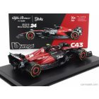 Burago ALFA ROMEO F1 C43 TEAM STAKE N 24 SEASON 2023 GUANYU ZHOU - CON PILOTA E VETRINA - WITH PILOT AND SHOWCASE - EXCLUSIVE CARMODEL