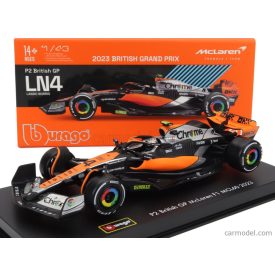   Burago McLAREN F1 MCL60 TEAM McLAREN N 4 SEASON 2023 LANDO NORRIS - CON PILOTA E VETRINA - WITH PILOT AND SHOWCASE