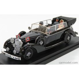   RIO MODELS MERCEDES BENZ 770K CABRIOLET WITH ADOLF HITLER - EVA BRAUN - SS MILITARY - GRADUATED DRIVER - 1942 - EXCLUSIVE CARMODEL