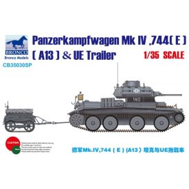   Bronco Pz.Kpfw.Mk.IV ,744(E) (A13 Cruiser) & UE Trailer makett