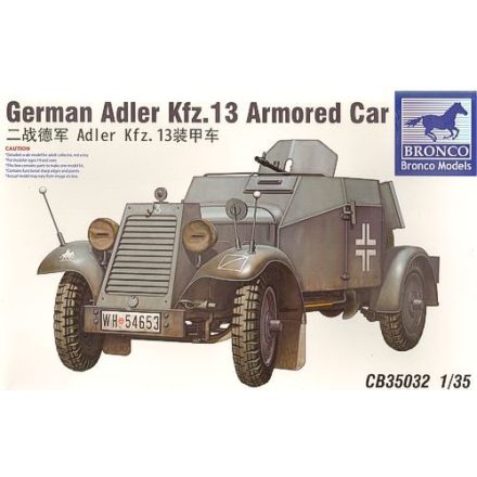 Bronco German Adler Kfz.13 Armoured Car makett