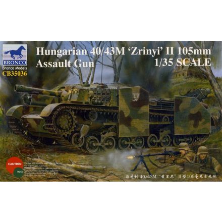 Bronco Hungarian 40/43M Zrinyi II 105mm Assault Gun makett