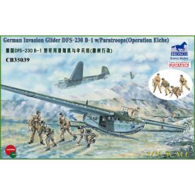   Bronco German Tactical Assault Glider DFS 230 B-1 w/Fallschirmjäger (4 Figures)makett