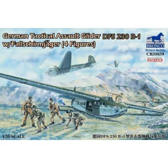   Bronco Models German Tactical Assault Glider DFS 230 B-1 w/Fallschirmjäger (4 Figures) repülő makett