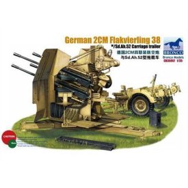 Bronco German 20mm Flakvierling 38 with trailer makett
