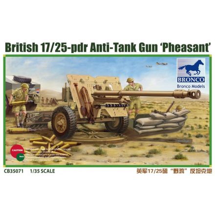 Bronco British 17/25 pdr Anti-Tank Gun 'PHEASANT' makett