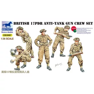 Bronco Models 17pdr Anti-Tank Gun Crew Set löveg makett
