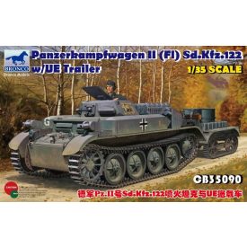 Bronco Pz.Kpfw.II (Fl) Sd.Kfz.122 with UE Trailer makett