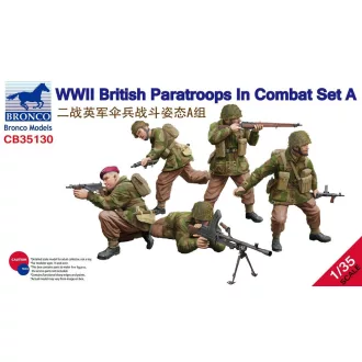   Bronco Models WWII British Paratroops in Combat Set A figura makett