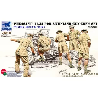Bronco Models 17/25 pdr Anti-Tank Gun Crew Set löveg makett