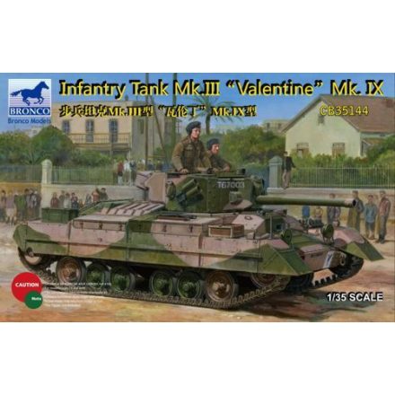 Bronco Valentine Mk.IX Infantry Tank Mk.III makett