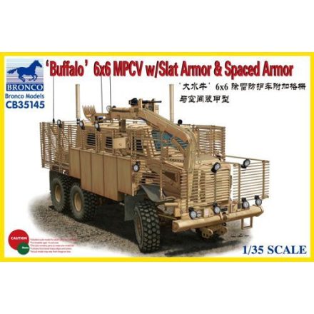 Bronco Buffalo 6x6 MPCV with Slat Armour & Spaced Armour makett