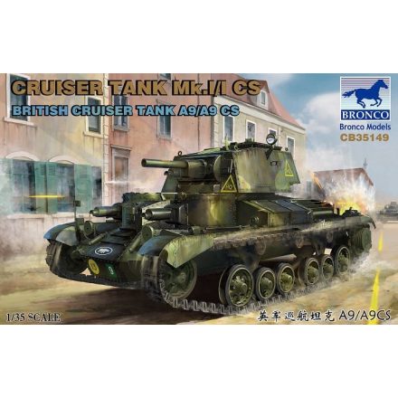Bronco Cruiser Tank Mk.I/I CS British Cruiser Tank A9/A9CS makett