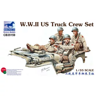 Bronco Models WWII US Truck Crew Set katonai figura makett