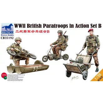   Bronco Models WWII British Parattroops In Action Set B harcjármű makett